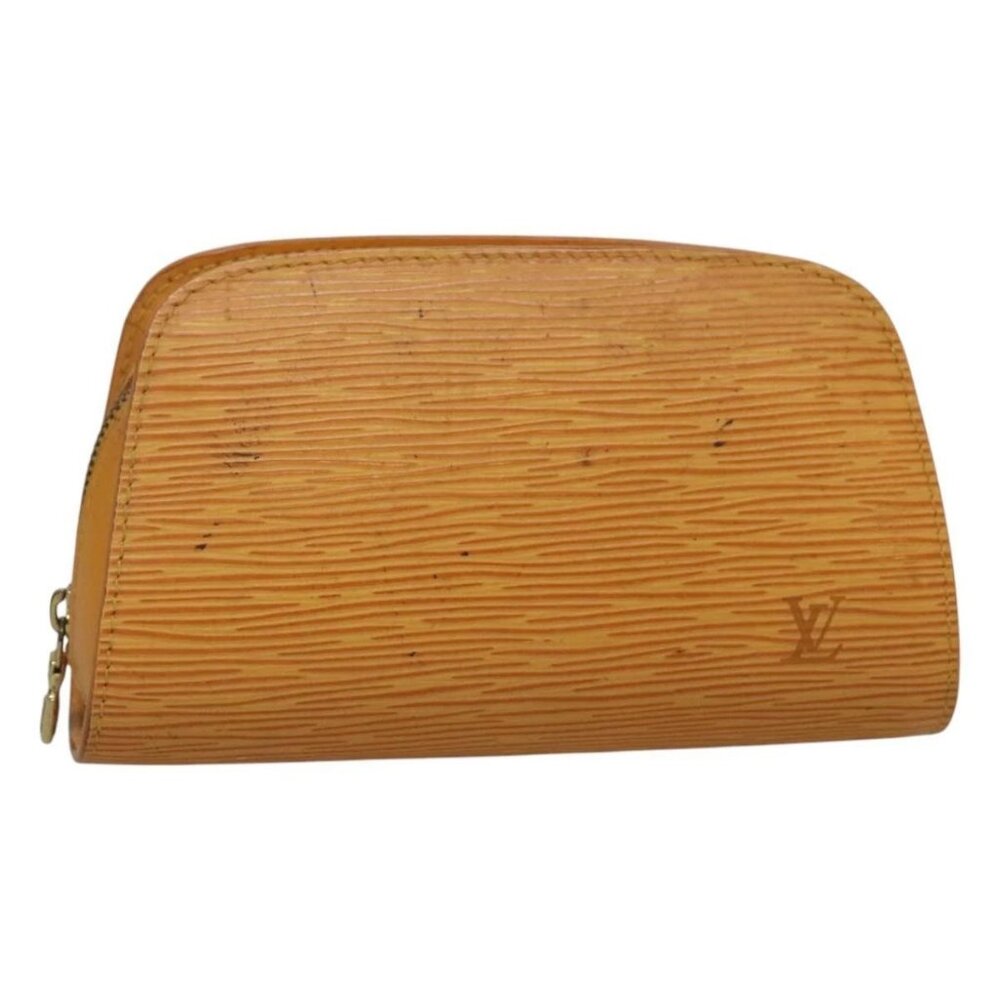 LOUIS VUITTON Epi Dauphine PM Pouch Yellow
